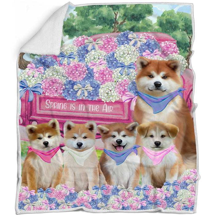 Akita Bed Blanket, Explore a Variety of Designs, Custom, Soft and Cozy, Personalized, Throw Woven, Fleece and Sherpa, Gift for Pet and Dog Lovers