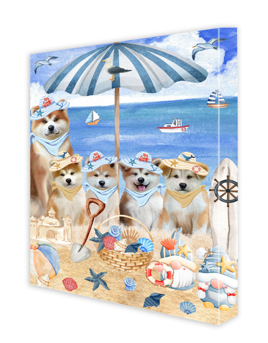 Akita Dogs Canvas: Explore a Variety of Designs, Custom, Digital Art Wall Painting, Personalized, Ready to Hang Halloween Room Decor, Gift for Pet and Dog Lovers