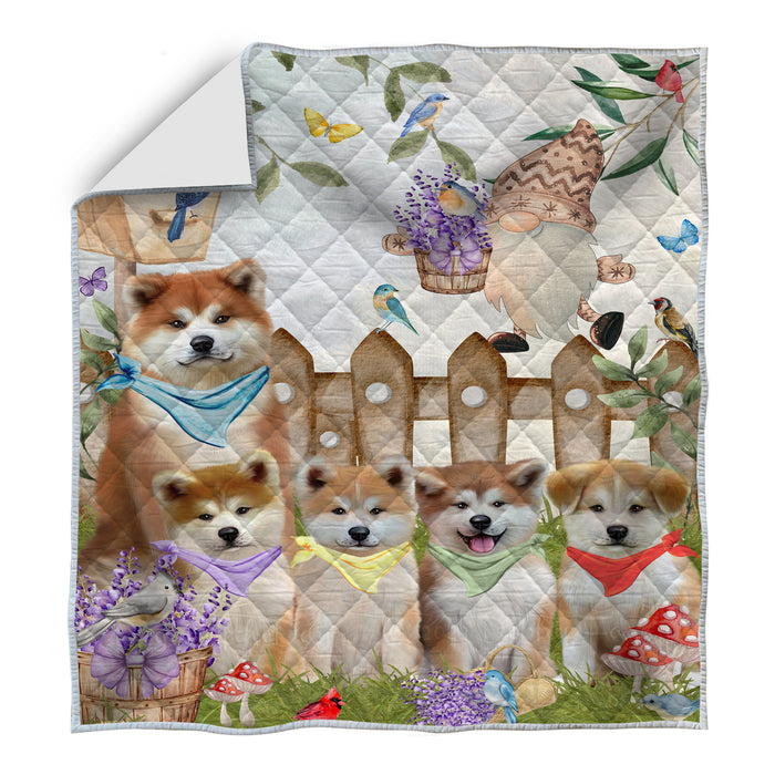 Akita Bedding Quilt, Bedspread Coverlet Quilted, Explore a Variety of Designs, Custom, Personalized, Pet Gift for Dog Lovers