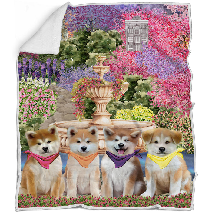 Akita Blanket: Explore a Variety of Personalized Designs, Bed Cozy Sherpa, Fleece and Woven, Custom Dog Gift for Pet Lovers