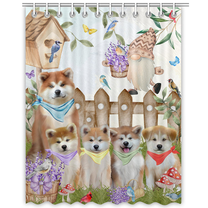 Akita Shower Curtain, Explore a Variety of Personalized Designs, Custom, Waterproof Bathtub Curtains with Hooks for Bathroom, Dog Gift for Pet Lovers