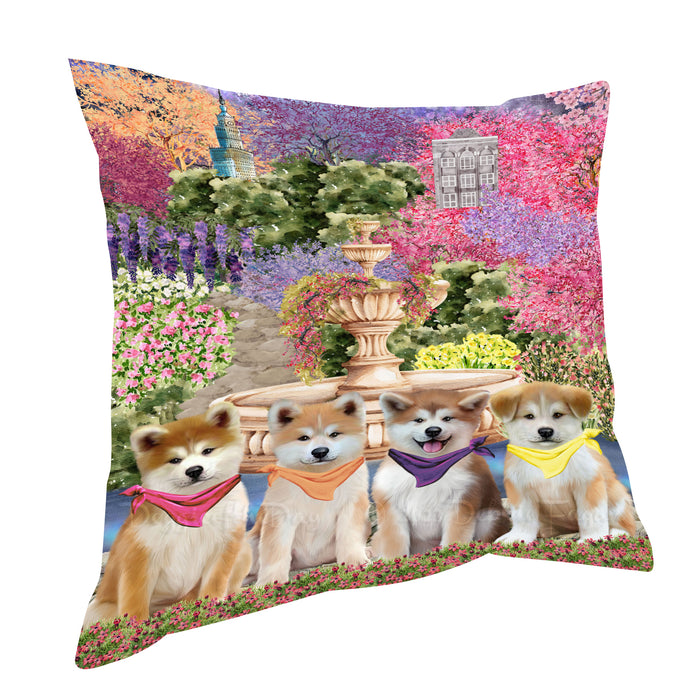 Akita Throw Pillow: Explore a Variety of Designs, Custom, Cushion Pillows for Sofa Couch Bed, Personalized, Dog Lover's Gifts