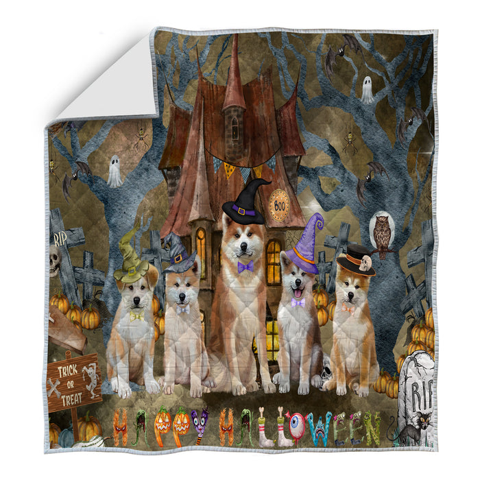 Akita Quilt: Explore a Variety of Custom Designs, Personalized, Bedding Coverlet Quilted, Gift for Dog and Pet Lovers