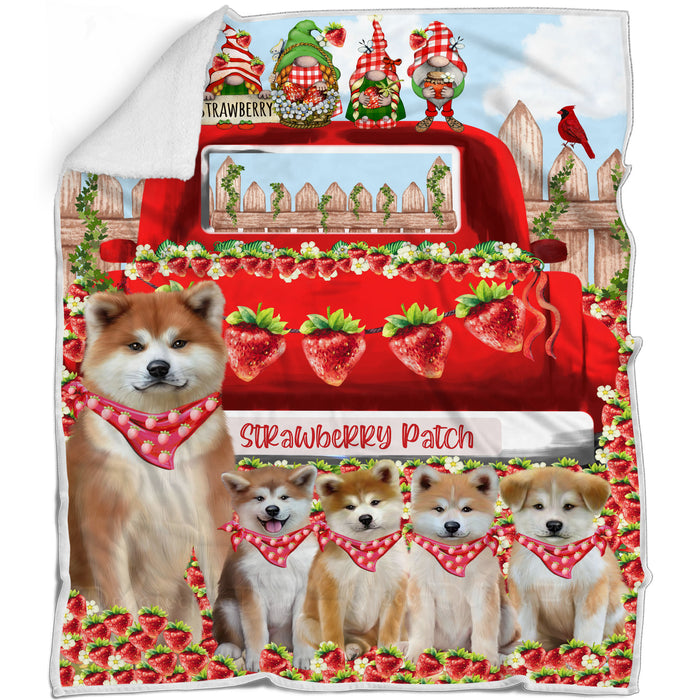 Akita Bed Blanket, Explore a Variety of Designs, Personalized, Throw Sherpa, Fleece and Woven, Custom, Soft and Cozy, Dog Gift for Pet Lovers