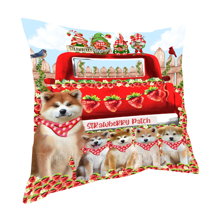 Akita Throw Pillow: Explore a Variety of Designs, Custom, Cushion Pillows for Sofa Couch Bed, Personalized, Dog Lover's Gifts