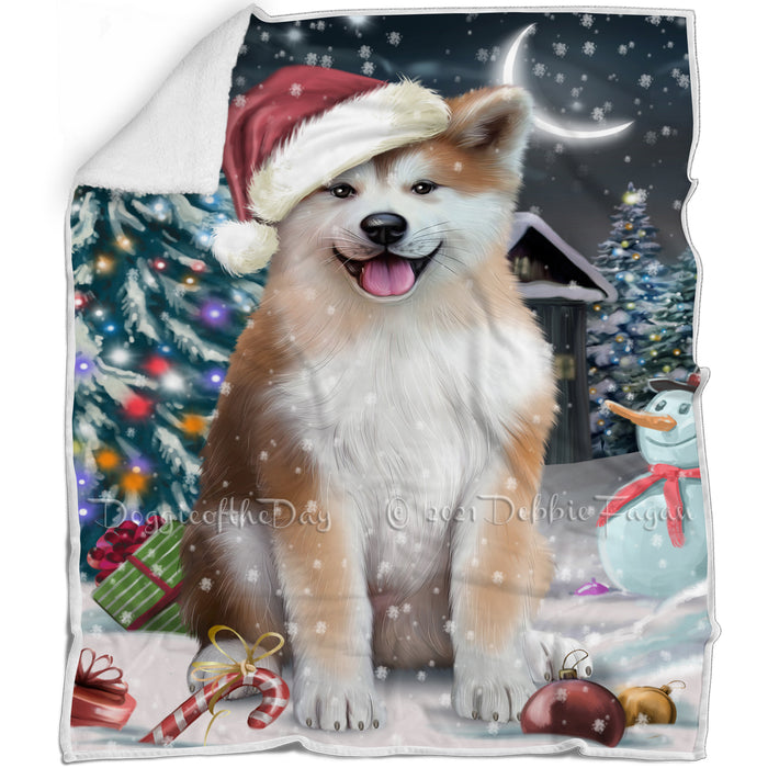 Have a Holly Jolly Akita Dog Christmas Blanket BLNKT81309