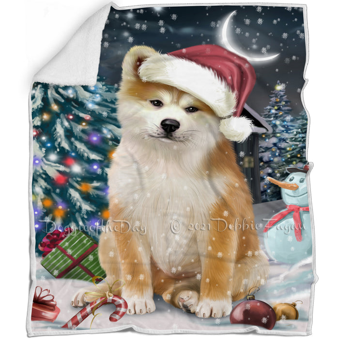 Have a Holly Jolly Akita Dog Christmas Blanket BLNKT81318