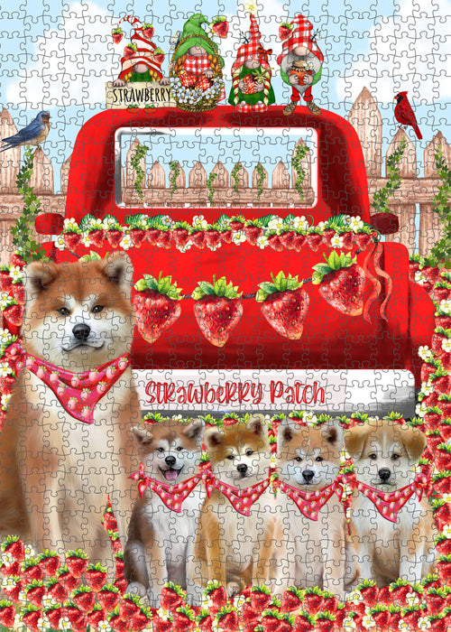 Akita Jigsaw Puzzle: Explore a Variety of Designs, Interlocking Halloween Puzzles for Adult, Custom, Personalized, Pet Gift for Dog Lovers
