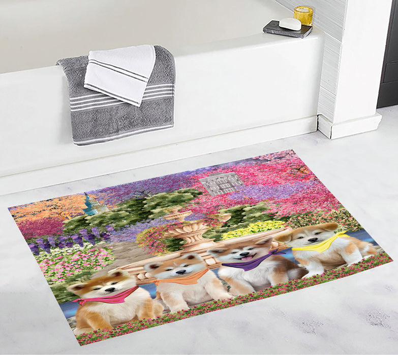 Akita Bath Mat: Non-Slip Bathroom Rug Mats, Custom, Explore a Variety of Designs, Personalized, Gift for Pet and Dog Lovers