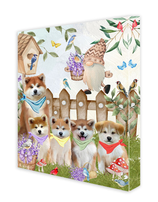 Akita Dogs Canvas: Explore a Variety of Designs, Custom, Digital Art Wall Painting, Personalized, Ready to Hang Halloween Room Decor, Gift for Pet and Dog Lovers