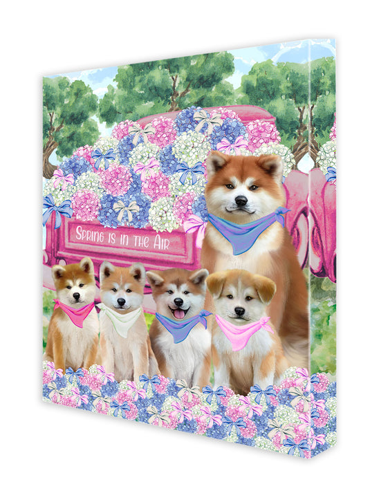 Akita Dogs Canvas: Explore a Variety of Designs, Digital Art Wall Painting, Personalized, Custom, Ready to Hang Room Decoration, Gift for Pet Lovers