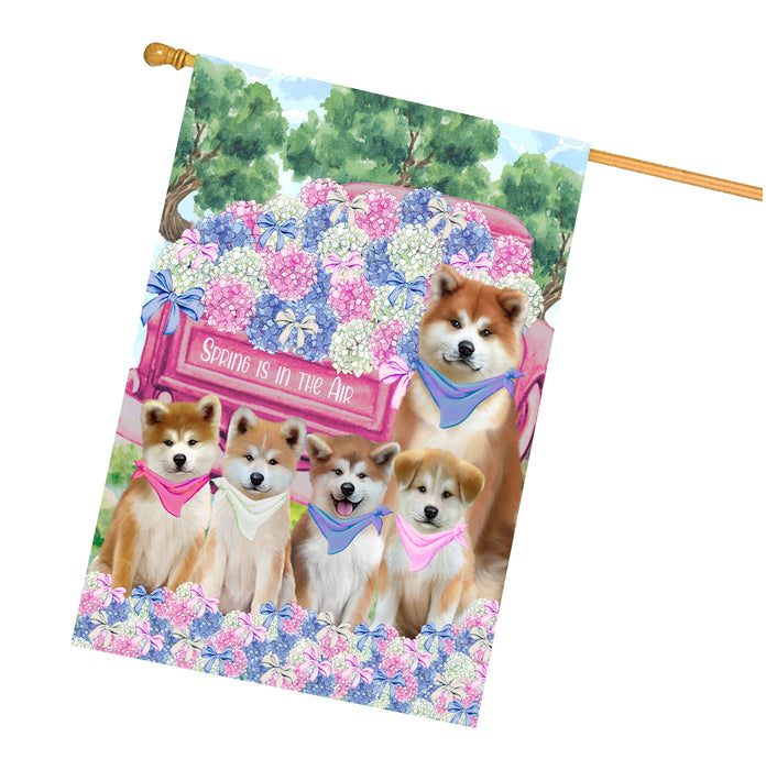Akita Dogs House Flag: Explore a Variety of Personalized Designs, Double-Sided, Weather Resistant, Custom, Home Outside Yard Decor for Dog and Pet Lovers