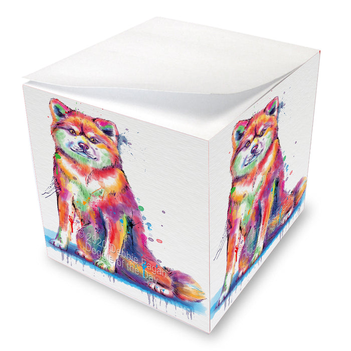 Watercolor Akita Dog Note Cube NOC-DOTD-A56902