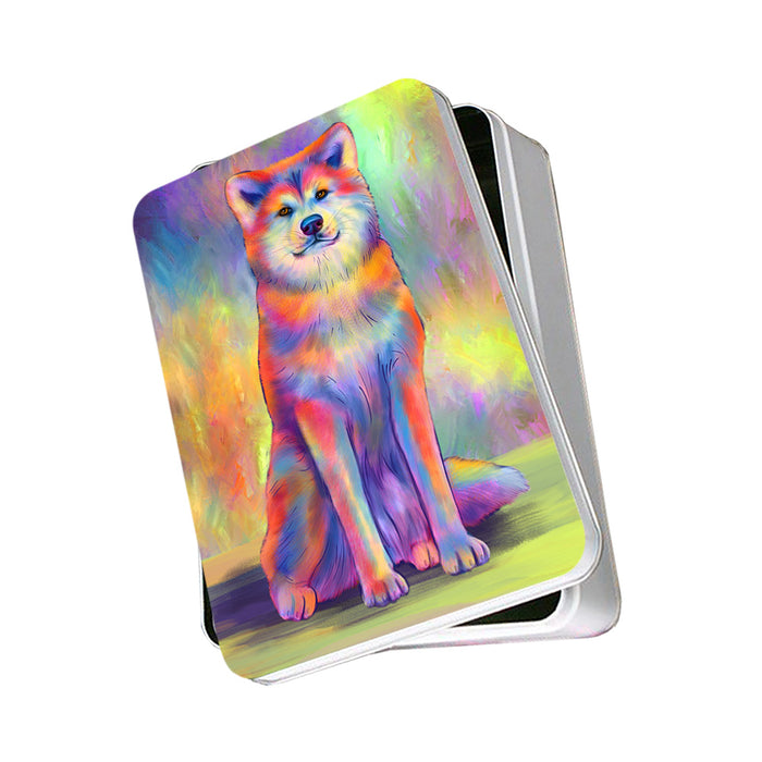 Paradise Wave Akita Dog Photo Storage Tin PITN56626