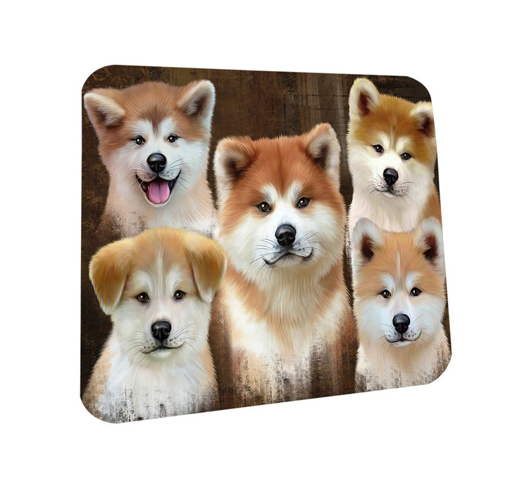 Rustic 5 Akita Dog Coasters Set of 4 CST54081