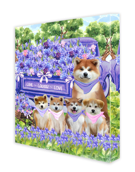 Akita Dogs Canvas: Explore a Variety of Custom Designs, Personalized, Digital Art Wall Painting, Ready to Hang Room Decor, Gift for Pet Lovers