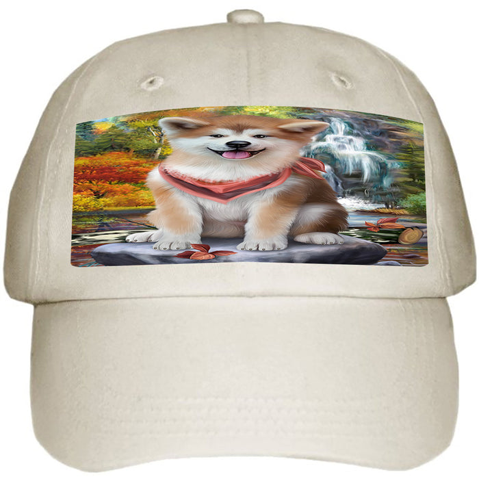 Scenic Waterfall Akita Dog Ball Hat Cap HAT52713