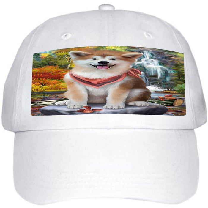 Scenic Waterfall Akita Dog Ball Hat Cap HAT52713