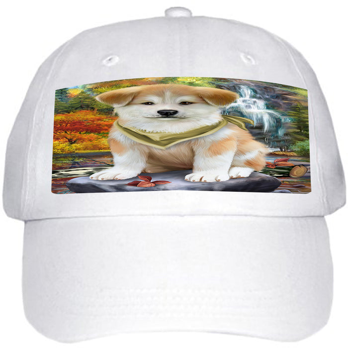 Scenic Waterfall Akita Dog Ball Hat Cap HAT52716