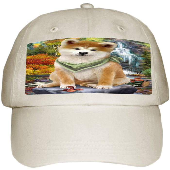 Scenic Waterfall Akita Dog Ball Hat Cap HAT52719