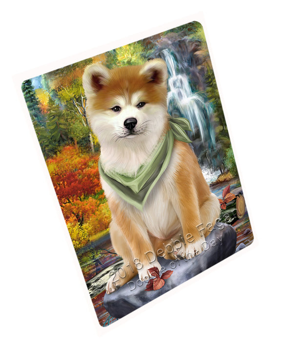 Scenic Waterfall Akita Dog Magnet Mini (3.5" x 2") MAG52854