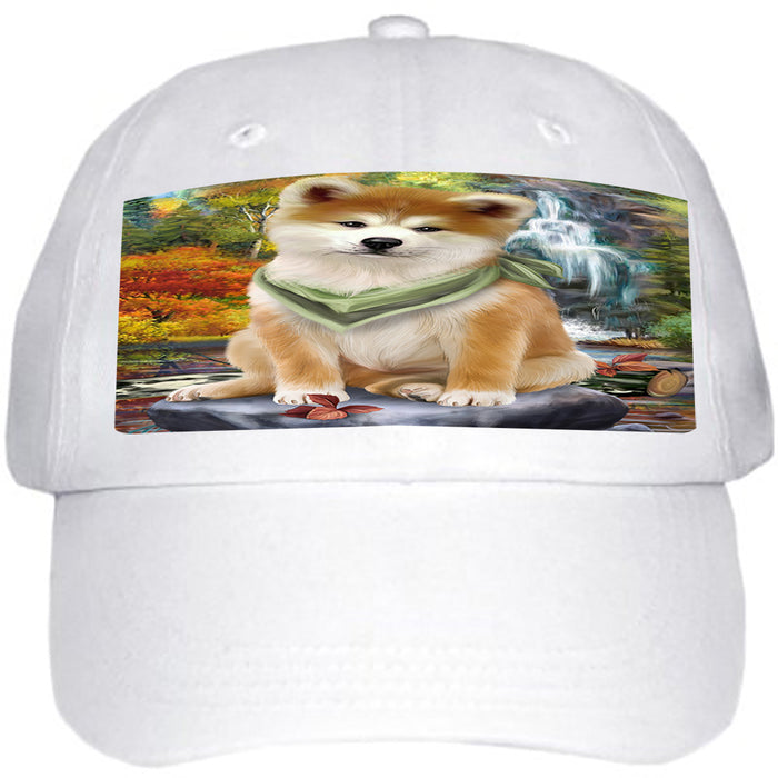 Scenic Waterfall Akita Dog Ball Hat Cap HAT52719