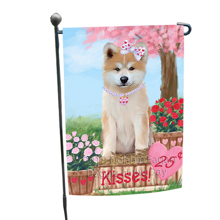 Rosie 25 Cent Kisses Akita Dog Garden Flag GFLG56306
