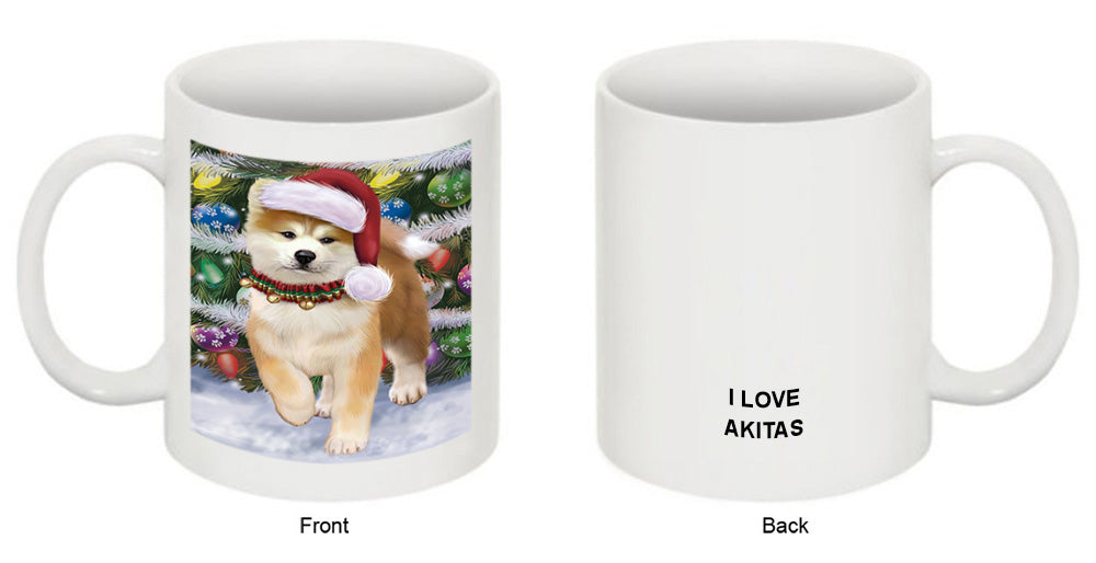 Trotting in the Snow Akita Dog Coffee Mug MUG49950