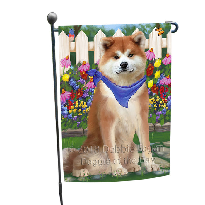 Spring Floral Akita Dog Garden Flag GFLG52168