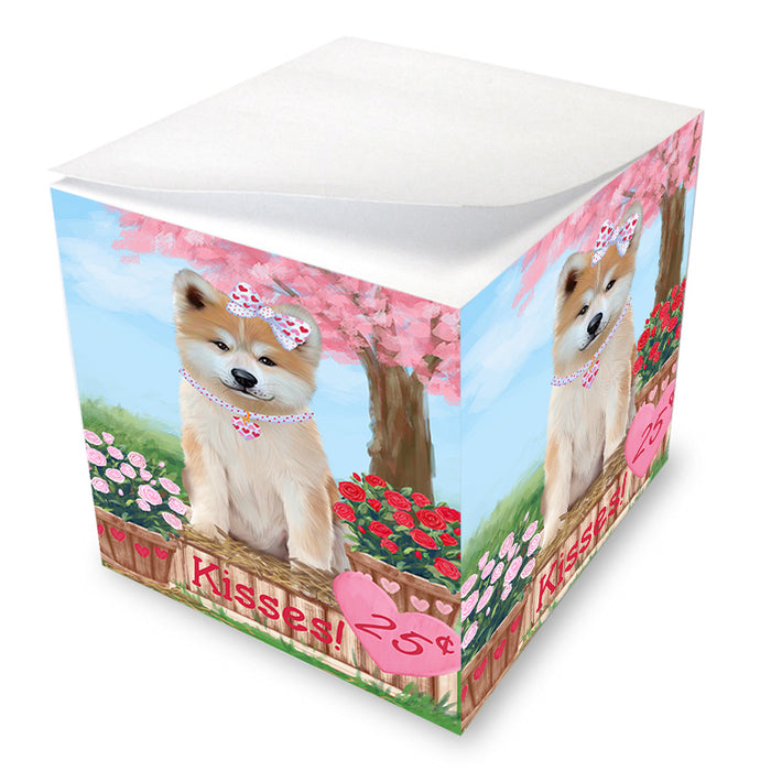Rosie 25 Cent Kisses Akita Dog Note Cube NOC53830