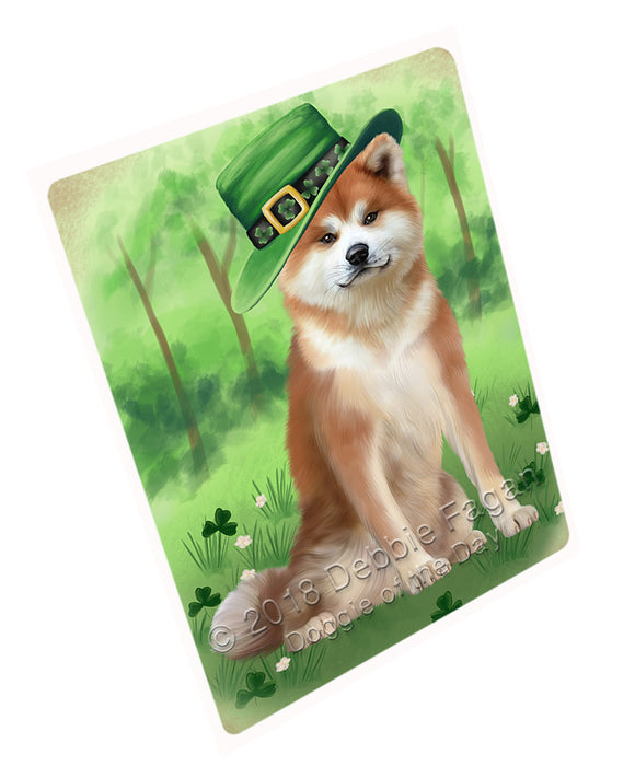 St. Patricks Day Irish Portrait Akita Dog Cutting Board C77157