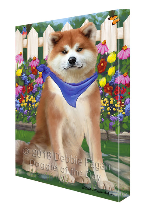 Spring Floral Akita Dog Canvas Print Wall Art Décor CVS86804