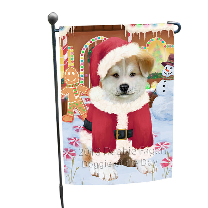 Christmas Gingerbread House Candyfest Akita Dog Garden Flag GFLG56673