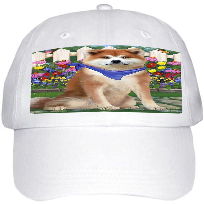 Spring Floral Akita Dog Ball Hat Cap HAT60402