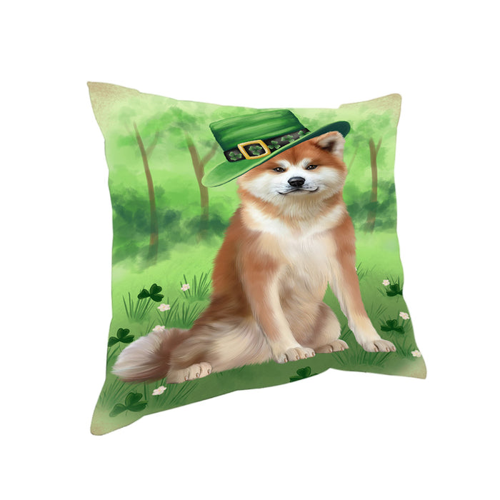 St. Patricks Day Irish Portrait Akita Dog Pillow PIL85968