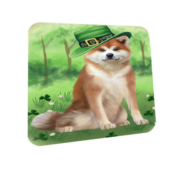 St. Patricks Day Irish Portrait Akita Dog Coasters Set of 4 CST56922
