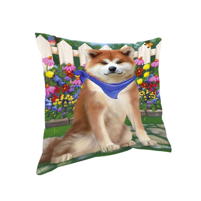 Spring Floral Akita Dog Pillow PIL65048