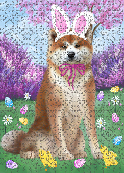 Easter Holiday Akita Dog Puzzle with Photo Tin PUZL95760