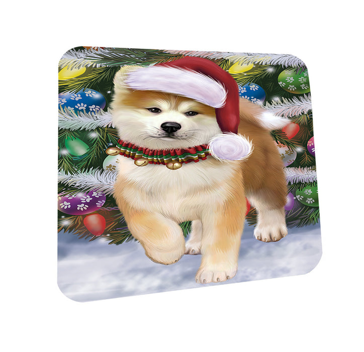 Trotting in the Snow Akita Dog Coasters Set of 4 CST54510