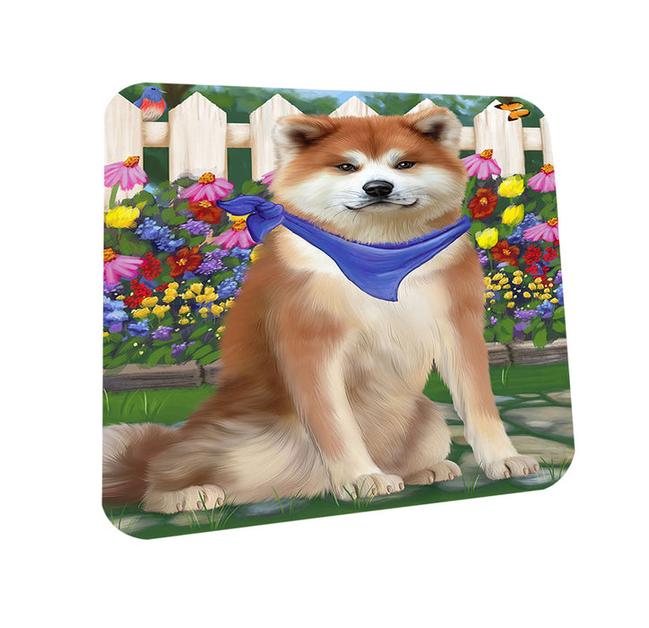 Spring Floral Akita Dog Coasters Set of 4 CST52182