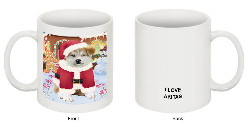 Christmas Gingerbread House Candyfest Akita Dog Coffee Mug MUG51523