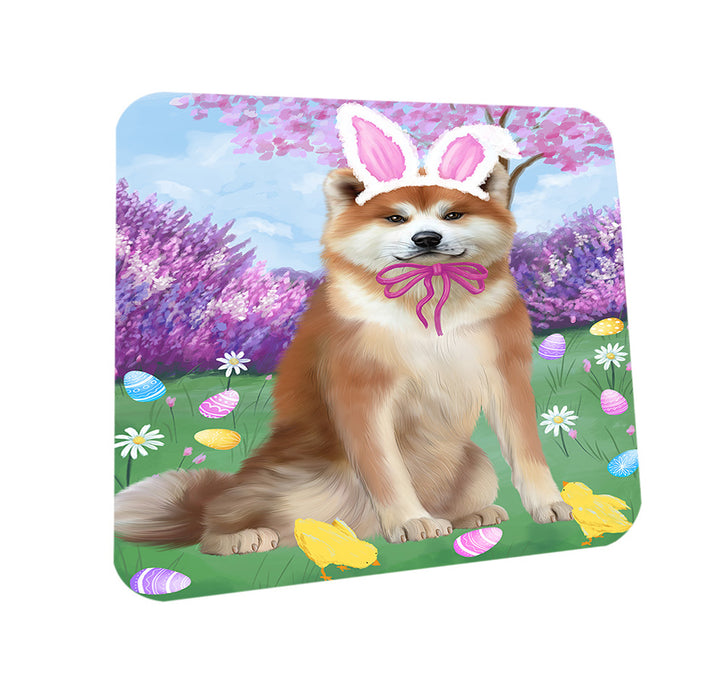 Easter Holiday Akita Dog Coasters Set of 4 CST56818