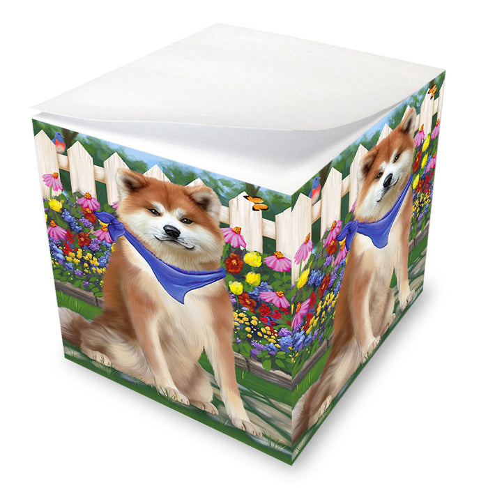 Spring Floral Akita Dog Note Cube NOC52171