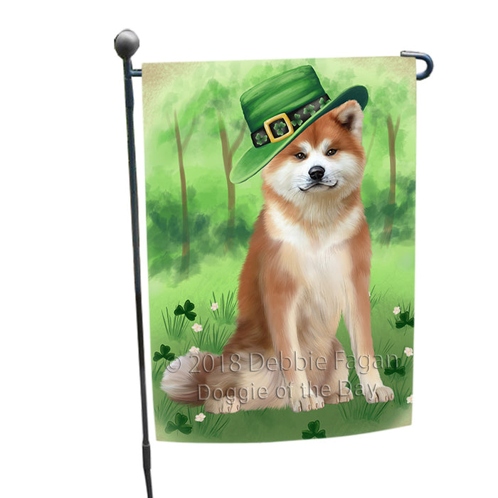St. Patricks Day Irish Portrait Akita Dog Garden Flag GFLG64932
