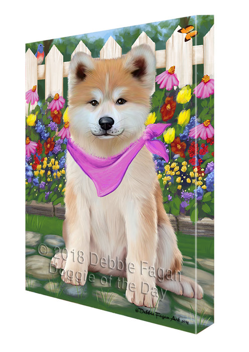 Spring Floral Akita Dog Canvas Print Wall Art Décor CVS86813