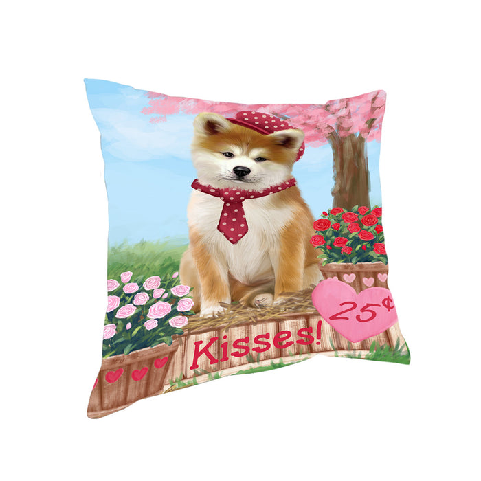 Rosie 25 Cent Kisses Akita Dog Pillow PIL71964