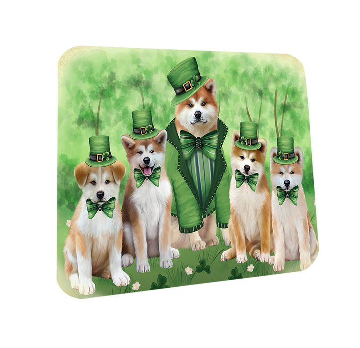 St. Patricks Day Irish Portrait Akita Dogs Coasters Set of 4 CST56923