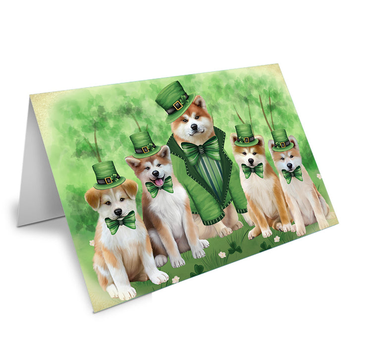 St. Patricks Day Irish Portrait Akita Dogs Handmade Artwork Assorted Pets Greeting Cards and Note Cards with Envelopes for All Occasions and Holiday Seasons GCD76409