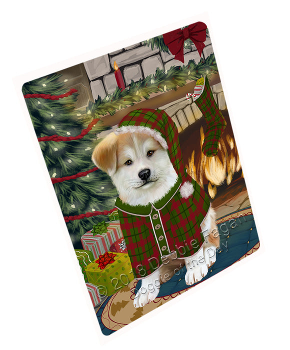 The Stocking was Hung Akita Dog Magnet MAG70596 (Small 5.5" x 4.25")