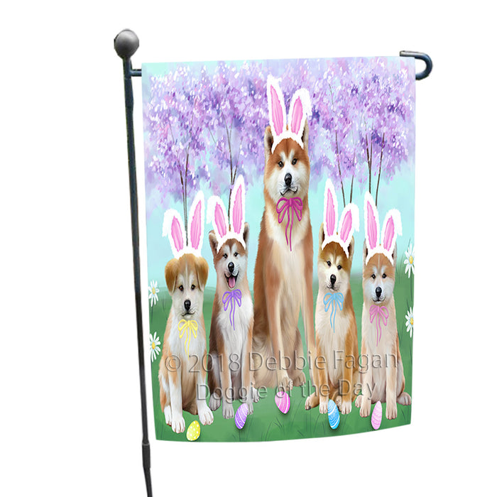 Easter Holiday Akitas Dog Garden Flag GFLG57519
